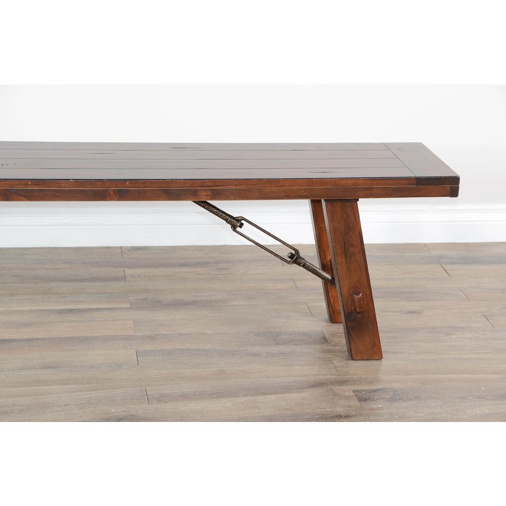 Sunny Designs Dining Bench with Turnbuckle Accents. Picture 4
