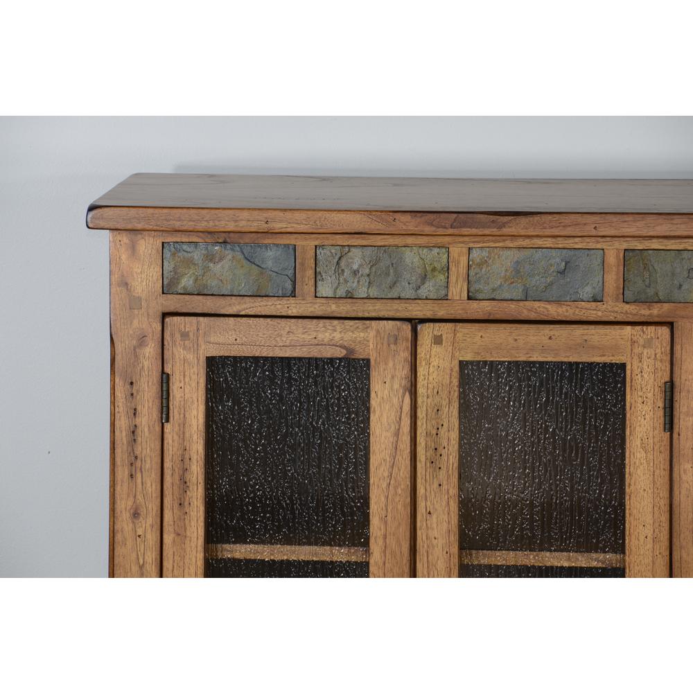Sunny Designs Sedona 42" Adjustable Shelf Wood Bookcase in Rustic Oak. Picture 6