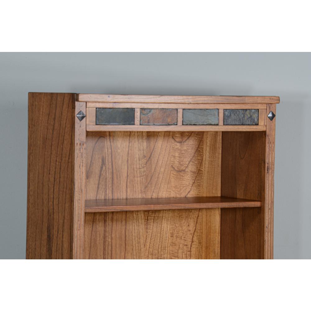 Sunny Designs Sedona 72" Adjustable Shelf Wood Bookcase in Rustic Oak. Picture 2