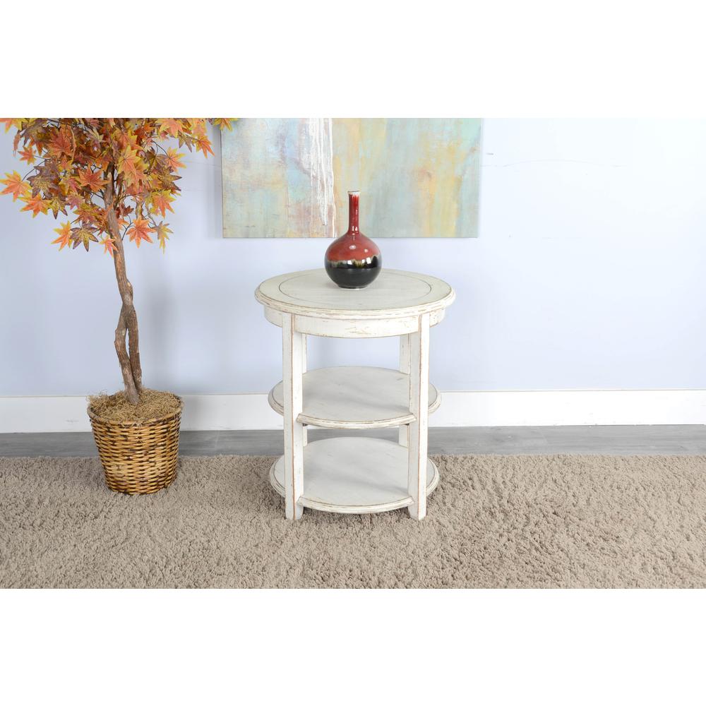 Sunny Designs White Sand Side Table. Picture 2