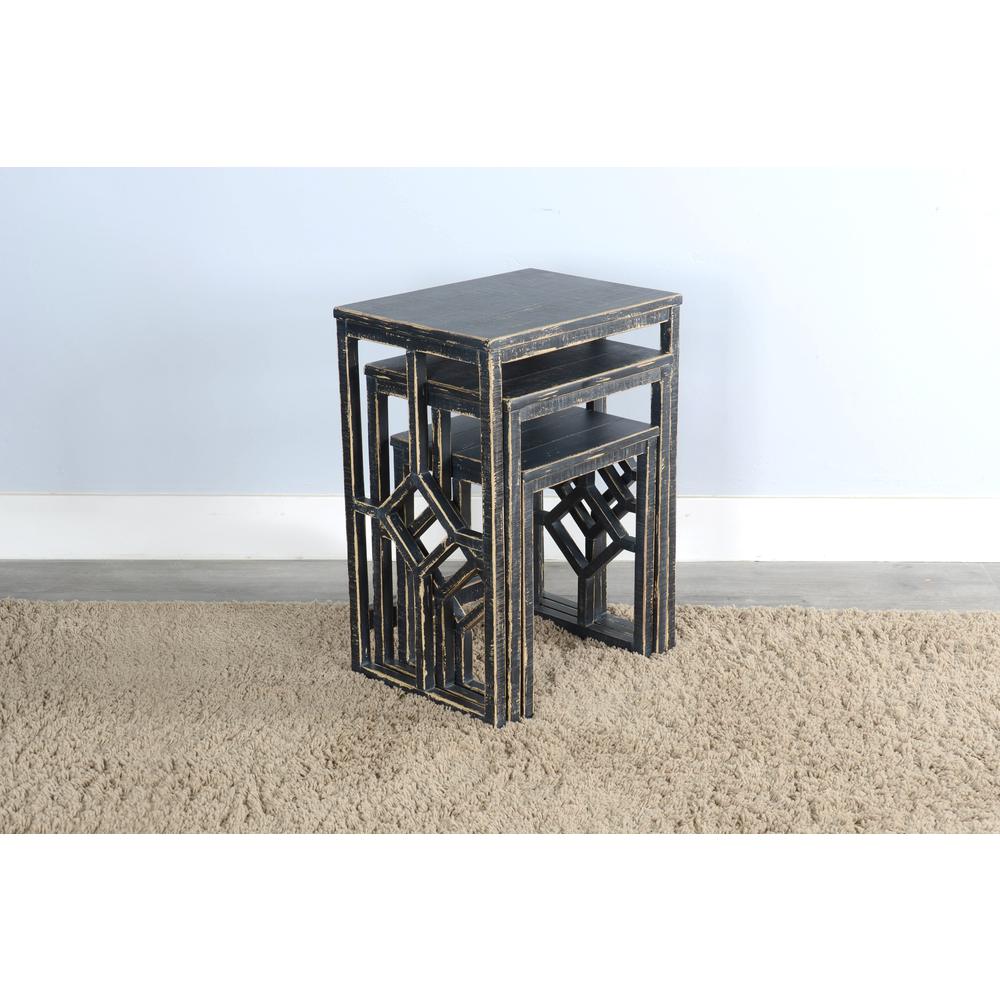 Sunny Designs Black Sand Nesting Table. Picture 3