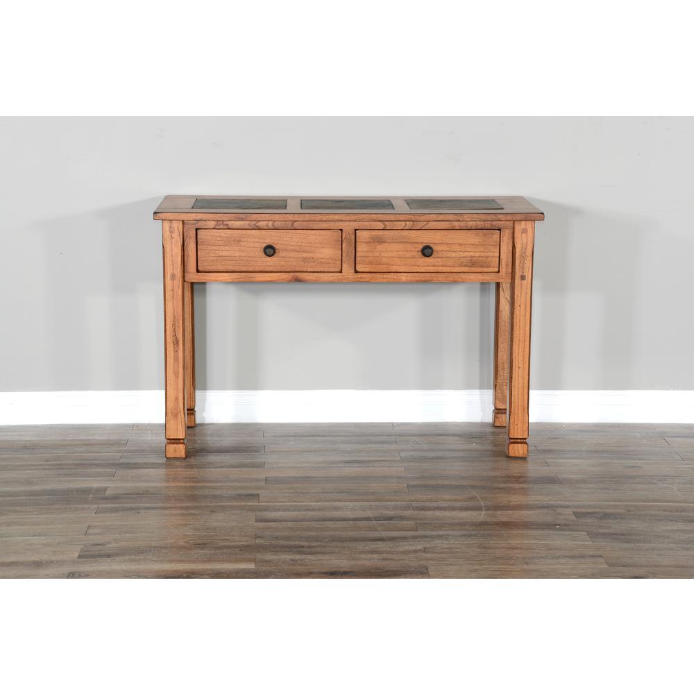 Sunny Designs Sedona 48" Transitional Wood Sofa Table in Rustic Oak. Picture 4