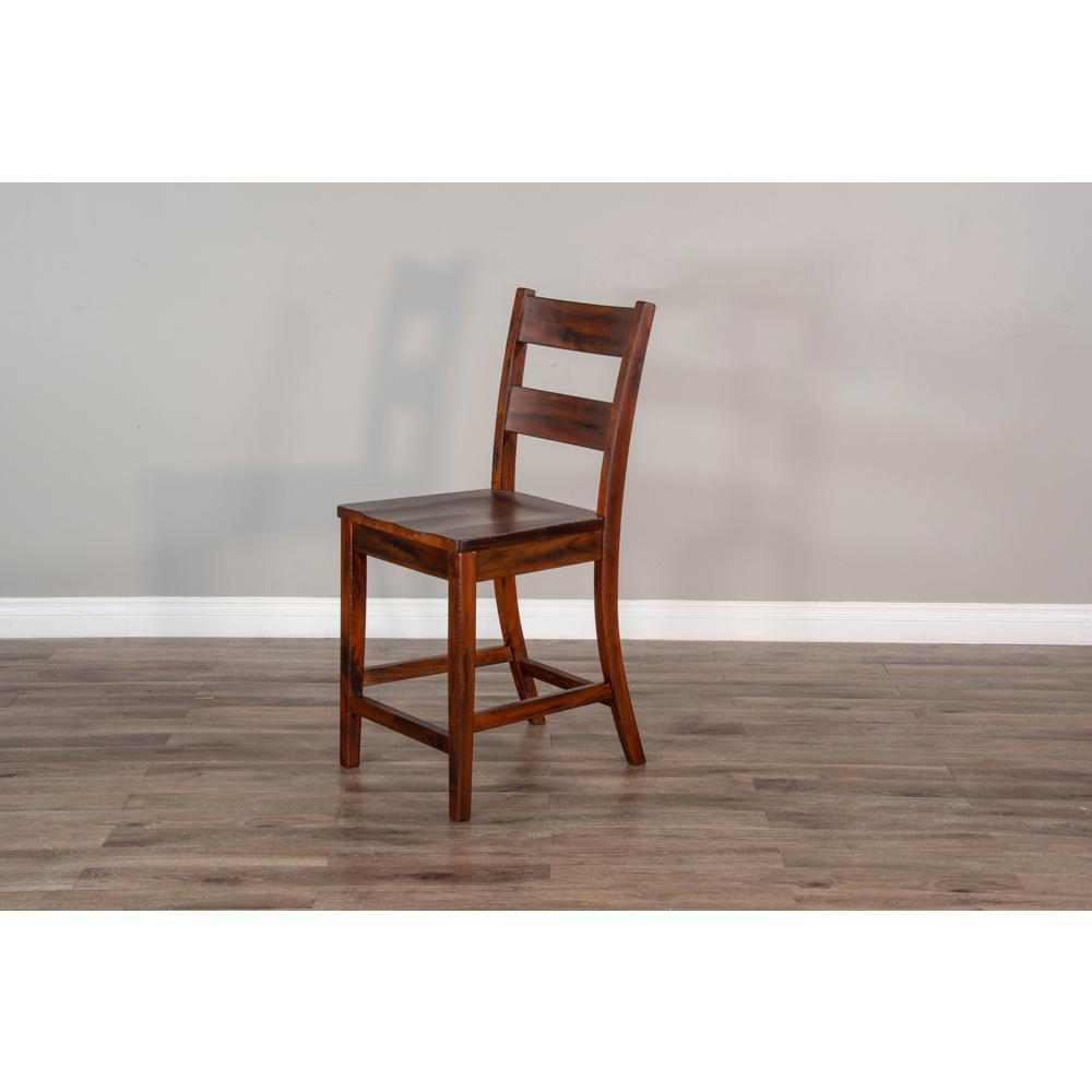 Sunny Designs Wood Ladderback Barstool. Picture 3