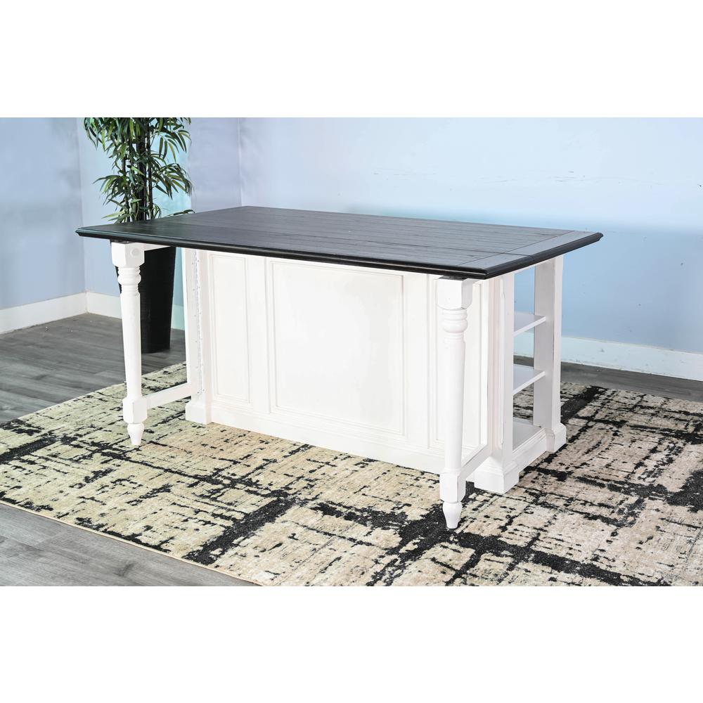 Sunny Designs Carriage House Kitchen Island, 13" Drop Leaf. Picture 3