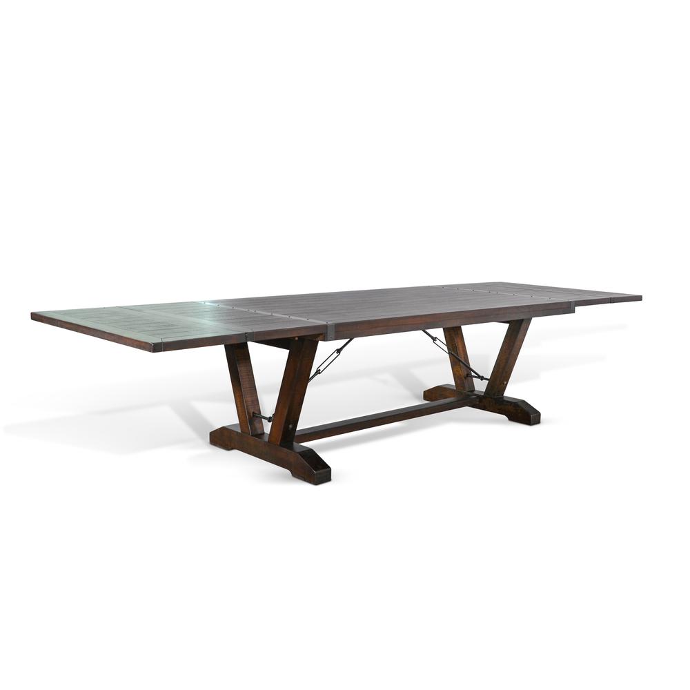 Sunny Designs Yellowstone Extension Table with Folding Leaves. Picture 1