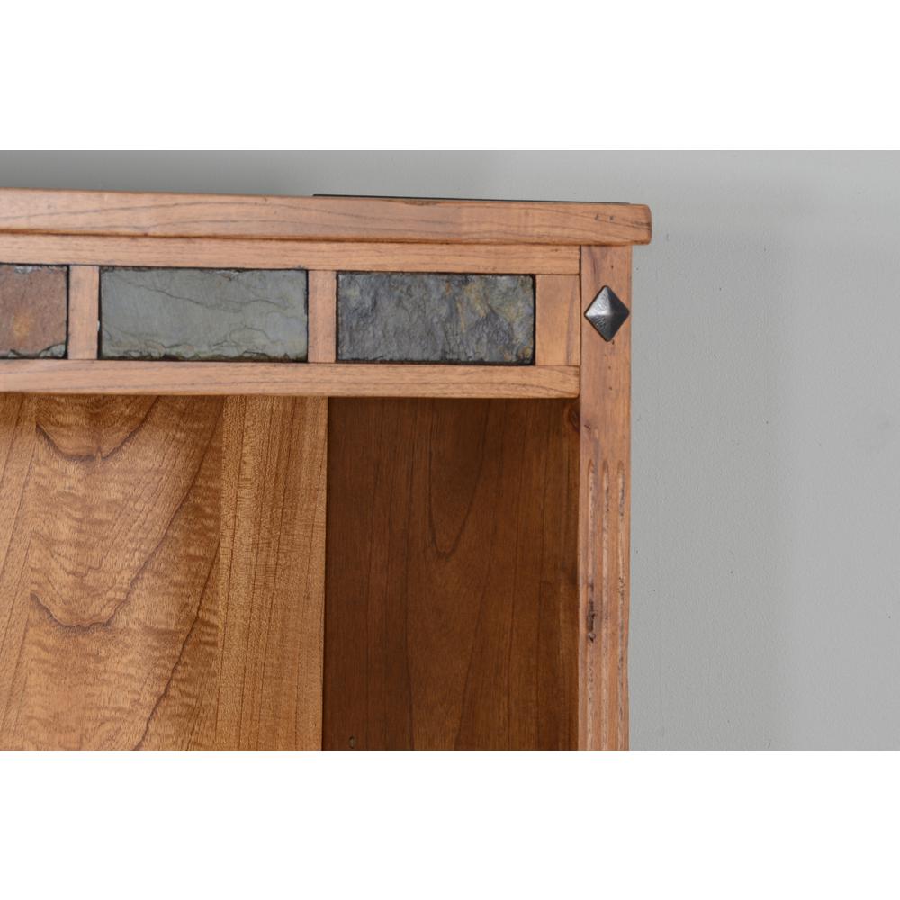 Sunny Designs Sedona 72" Adjustable Shelf Wood Bookcase in Rustic Oak. Picture 5