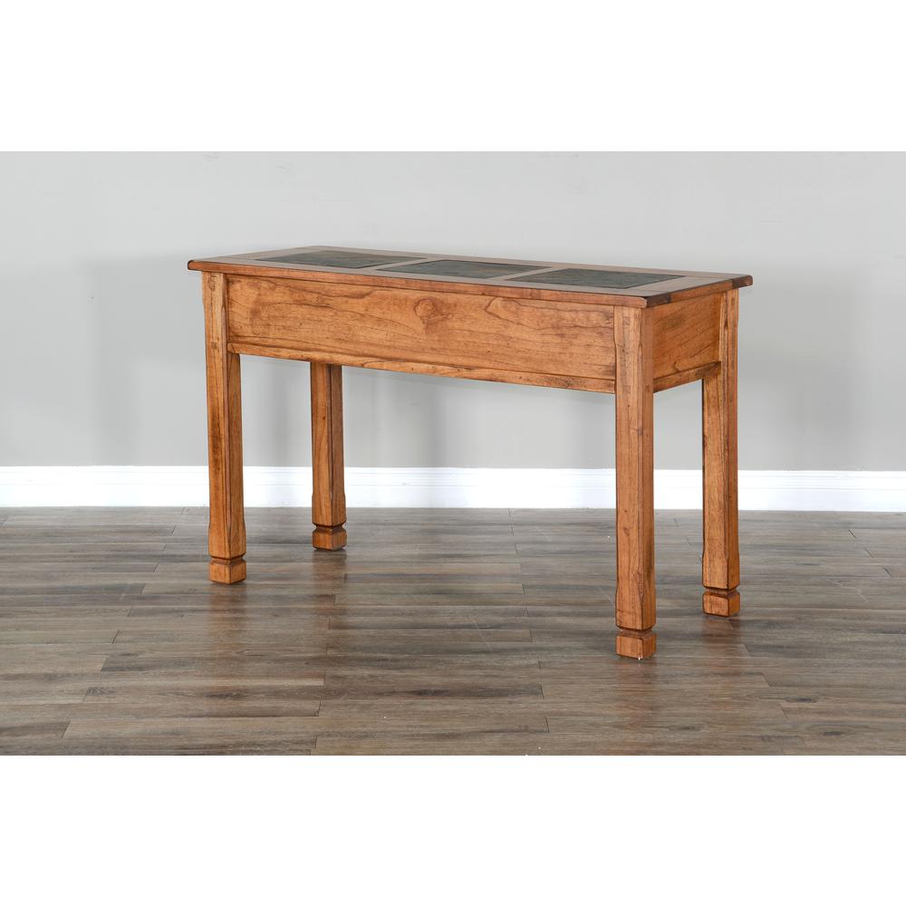 Sunny Designs Sedona 48" Transitional Wood Sofa Table in Rustic Oak. Picture 3
