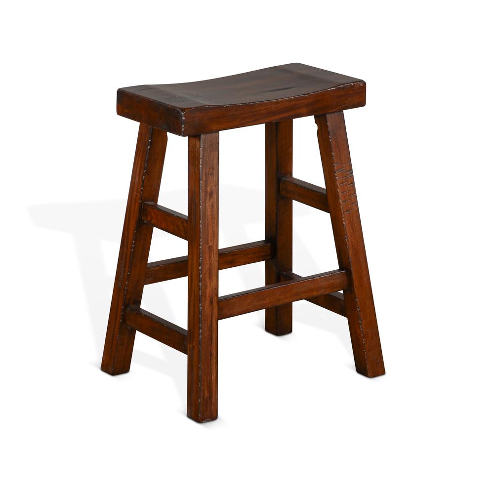 Sunny Designs Counter Saddle Seat Stool, Wood Seat. Picture 1