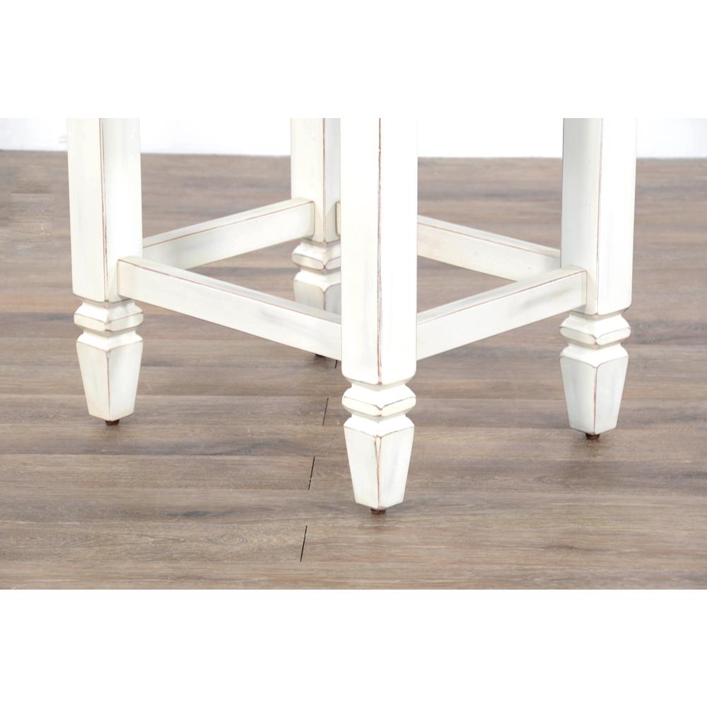 Sunny Designs Pasadena Counter Mahogany Counter Stool in Off White/Light Brown. Picture 2