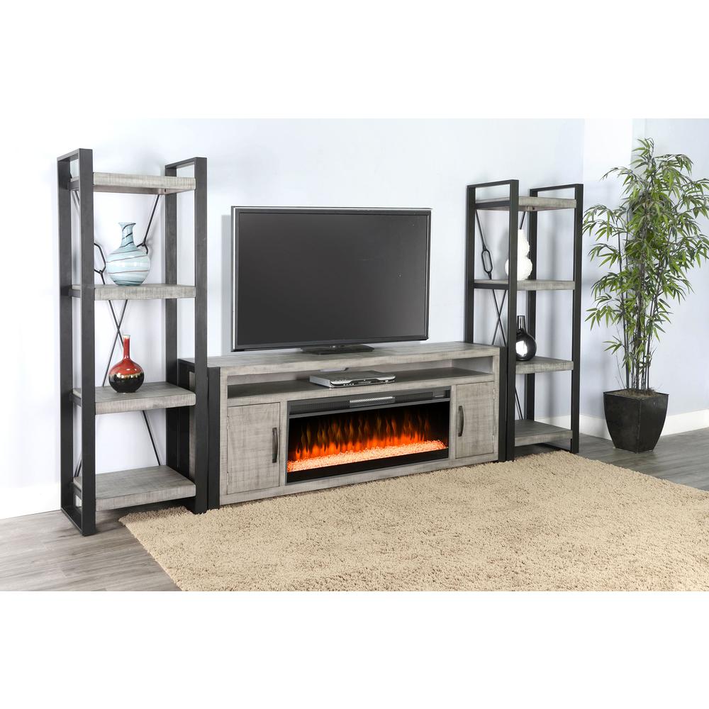 Sunny Designs 126" Media Wall with Electric Fireplace. Picture 1