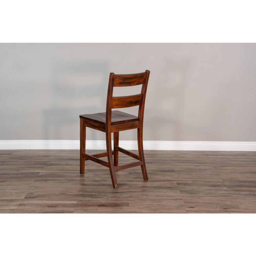 Sunny Designs Wood Ladderback Barstool. Picture 4