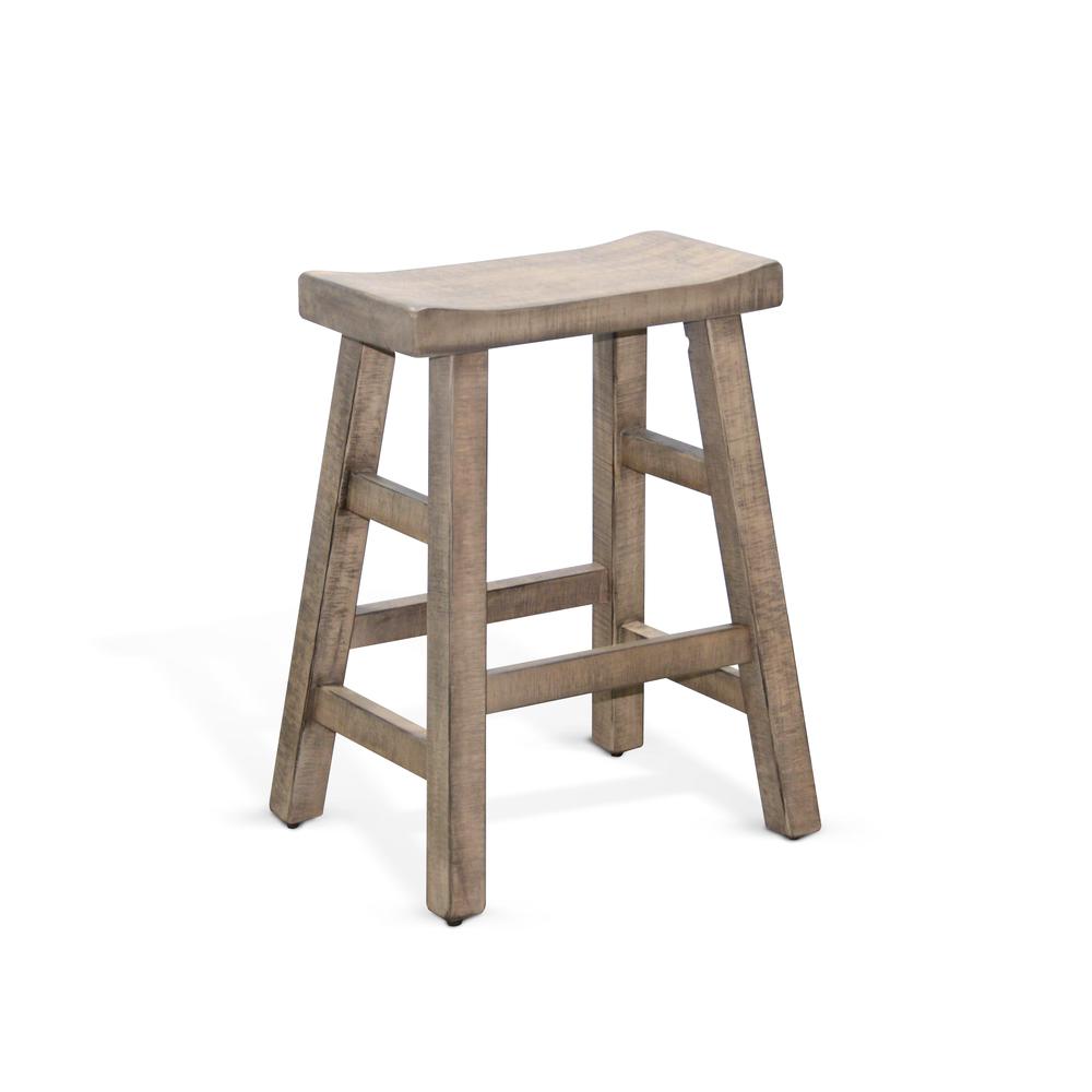 Sunny Designs Beach Pebble Counter Saddle Seat Stool, Wood Seat. Picture 1
