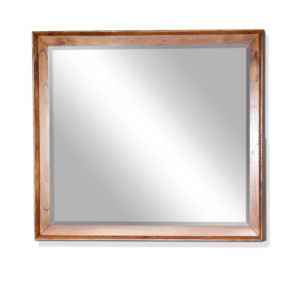 Sunny Designs American Modern 42" Mitred Solid Wood Mirror in Cinnamon. Picture 1