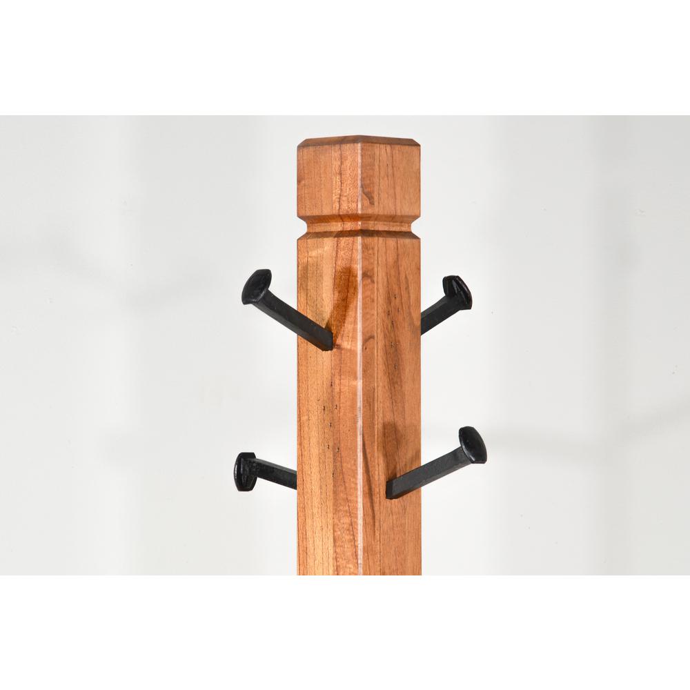 Sunny Designs Sedona 72" Freestanding Wood Hat Rack in Rustic Oak. Picture 4