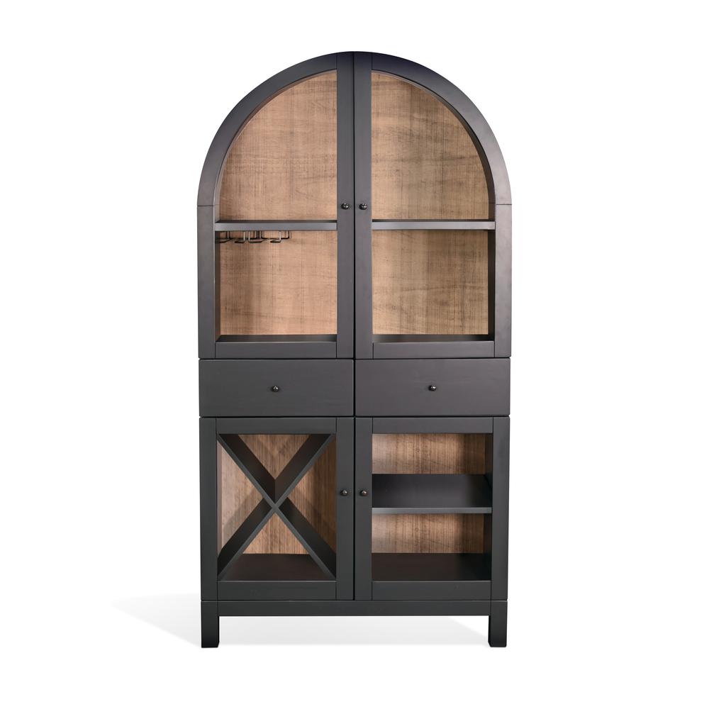 Sunny Designs Arched Wine Bar Cabinet. Picture 1