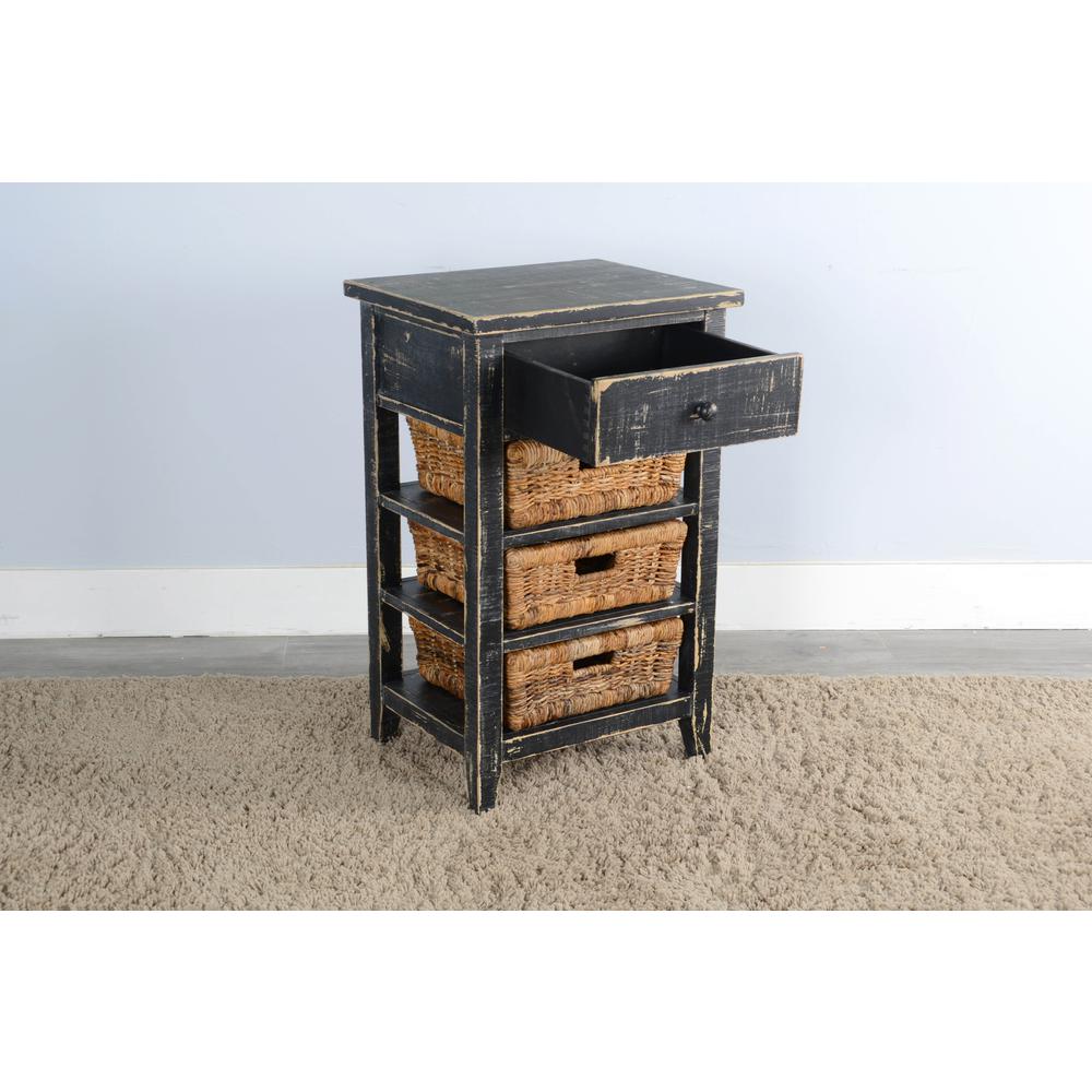Sunny Designs Black Sand Storage Table. Picture 3