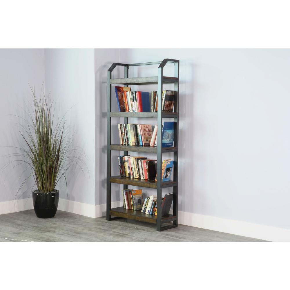 Sunny Designs Homestead Metal Frame Bookcase. Picture 5