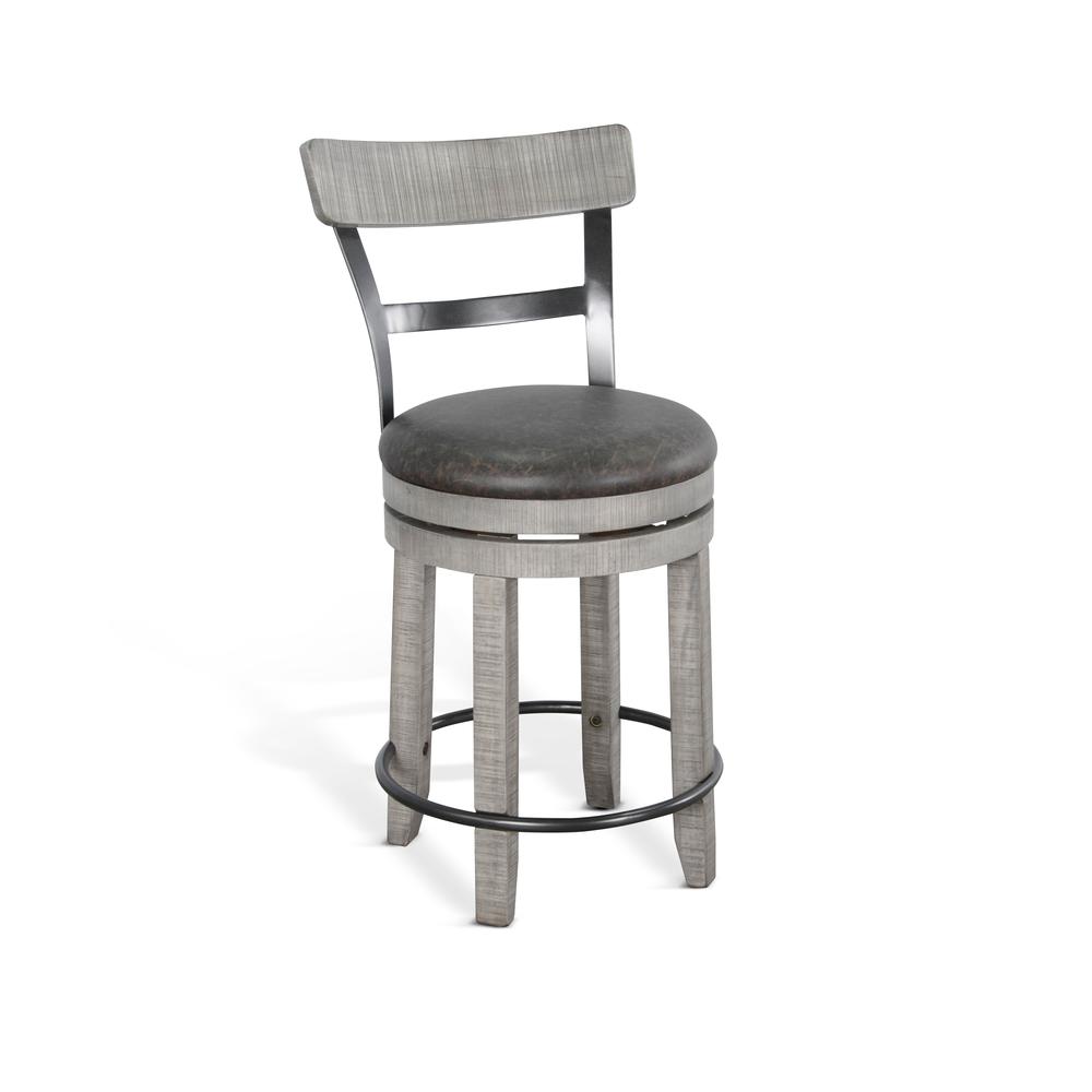 Sunny Designs Counter Swivel Barstool, Cushion Seat. Picture 1