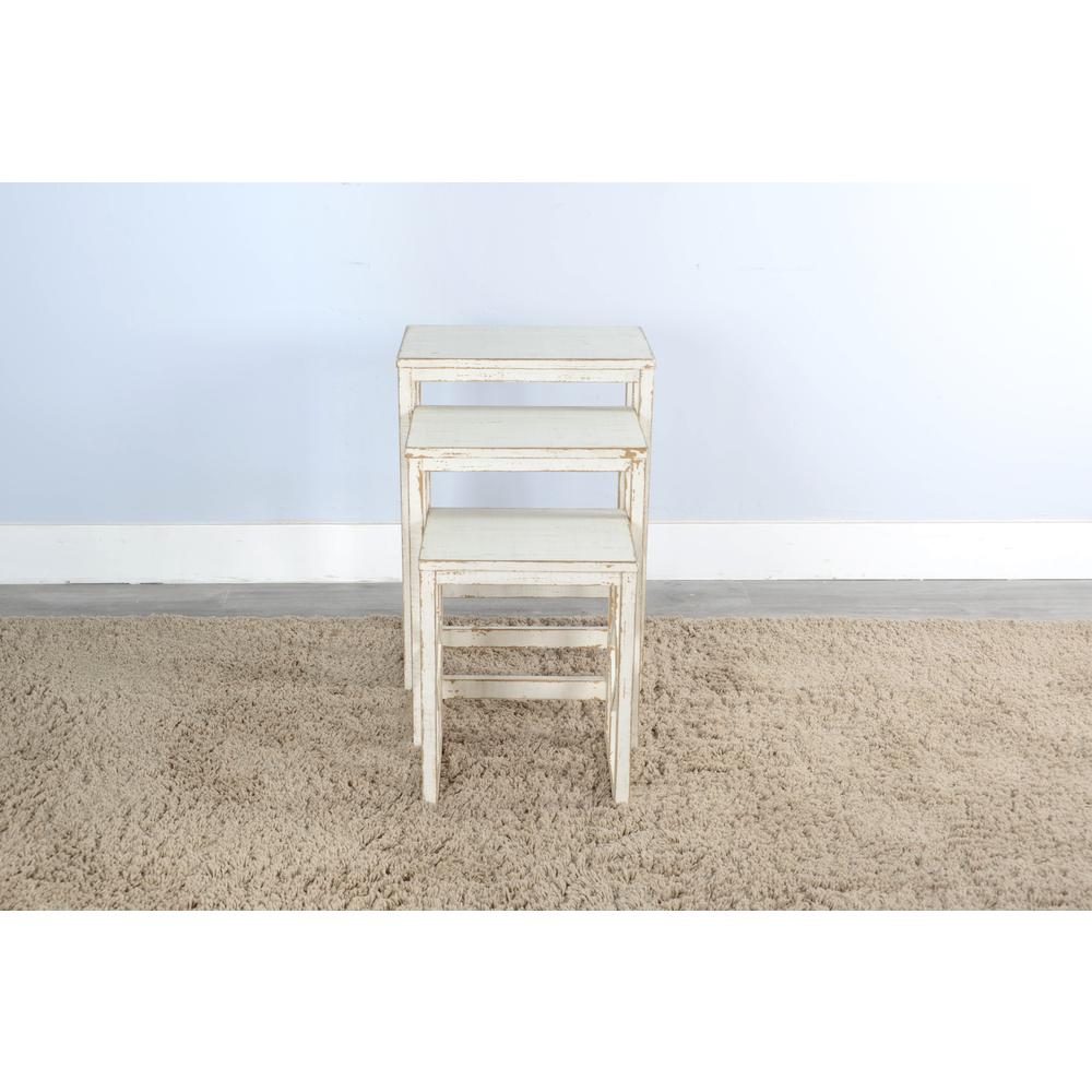 Sunny Designs White Sand Nesting Table. Picture 3