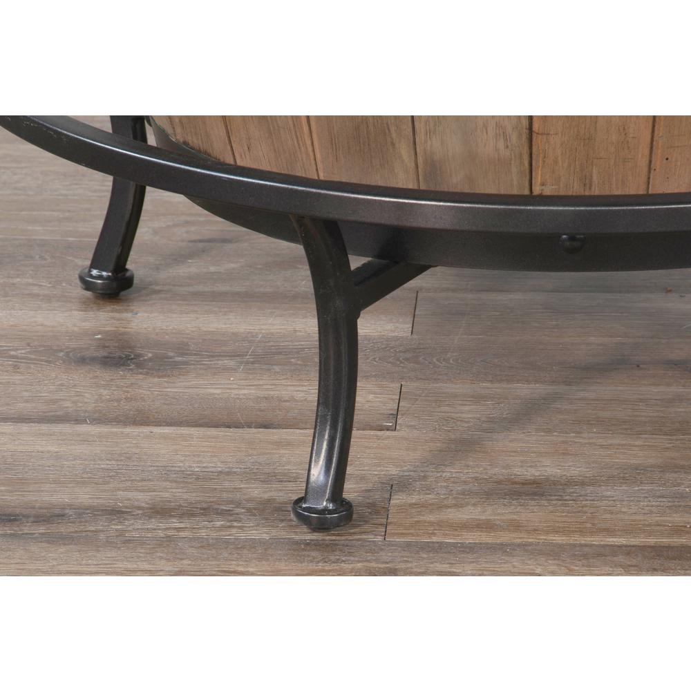 Sunny Designs Round Pub Table with Wine Barrel Base. Picture 4
