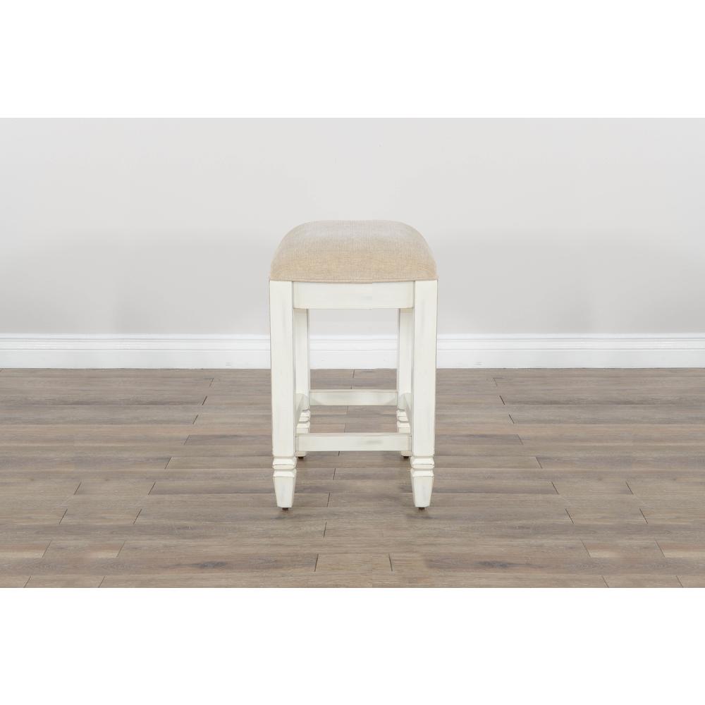 Sunny Designs Pasadena Counter Mahogany Counter Stool in Off White/Light Brown. Picture 3