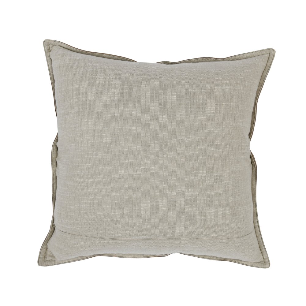 Cheyenne 100% Leather 22" Throw Pillow in Taupe. Picture 2