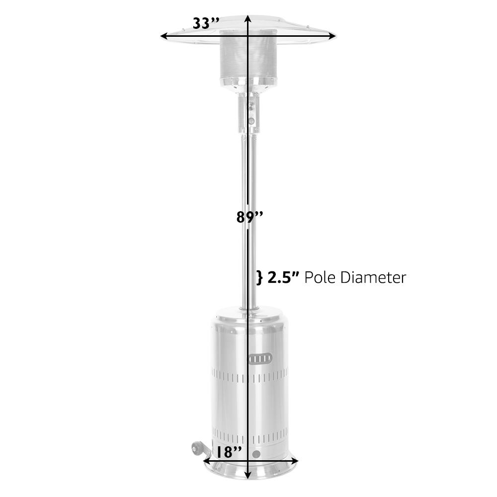 Stainless Steel Commercial Patio Heater. Picture 4