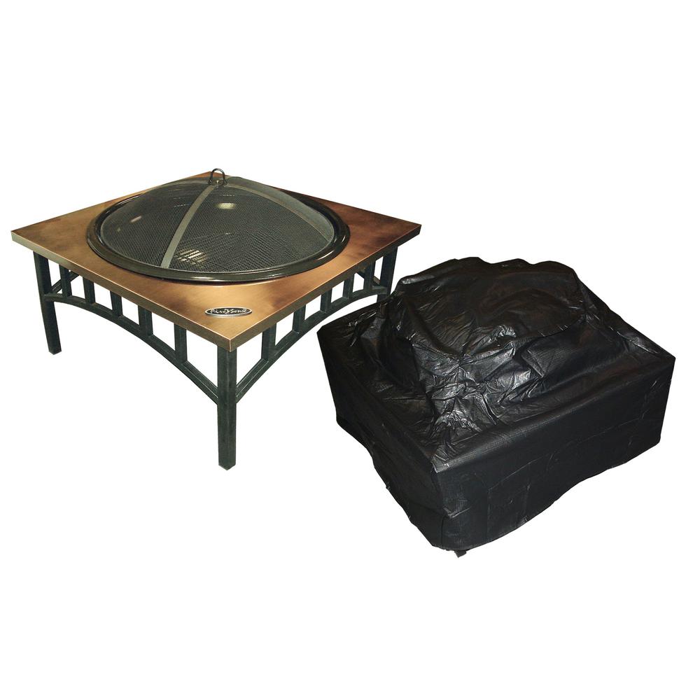 Outdoor Square Fire Pit Vinyl Cover. Picture 3