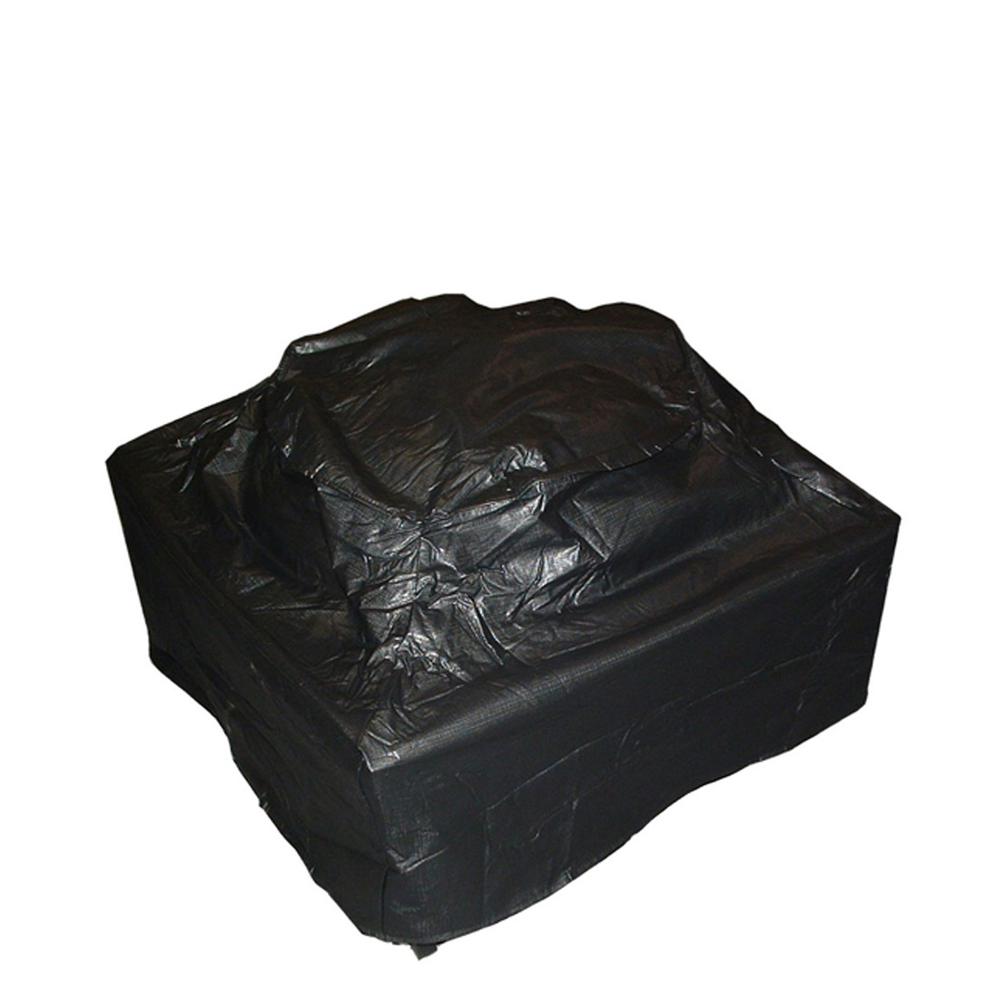 Outdoor Square Fire Pit Vinyl Cover. Picture 1