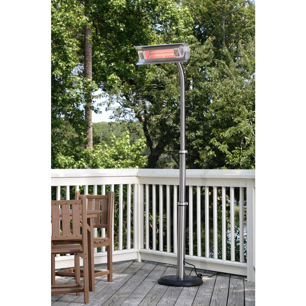 Stainless Steel Telescoping Offset Pole Mounted Infrared Patio Heater. Picture 7