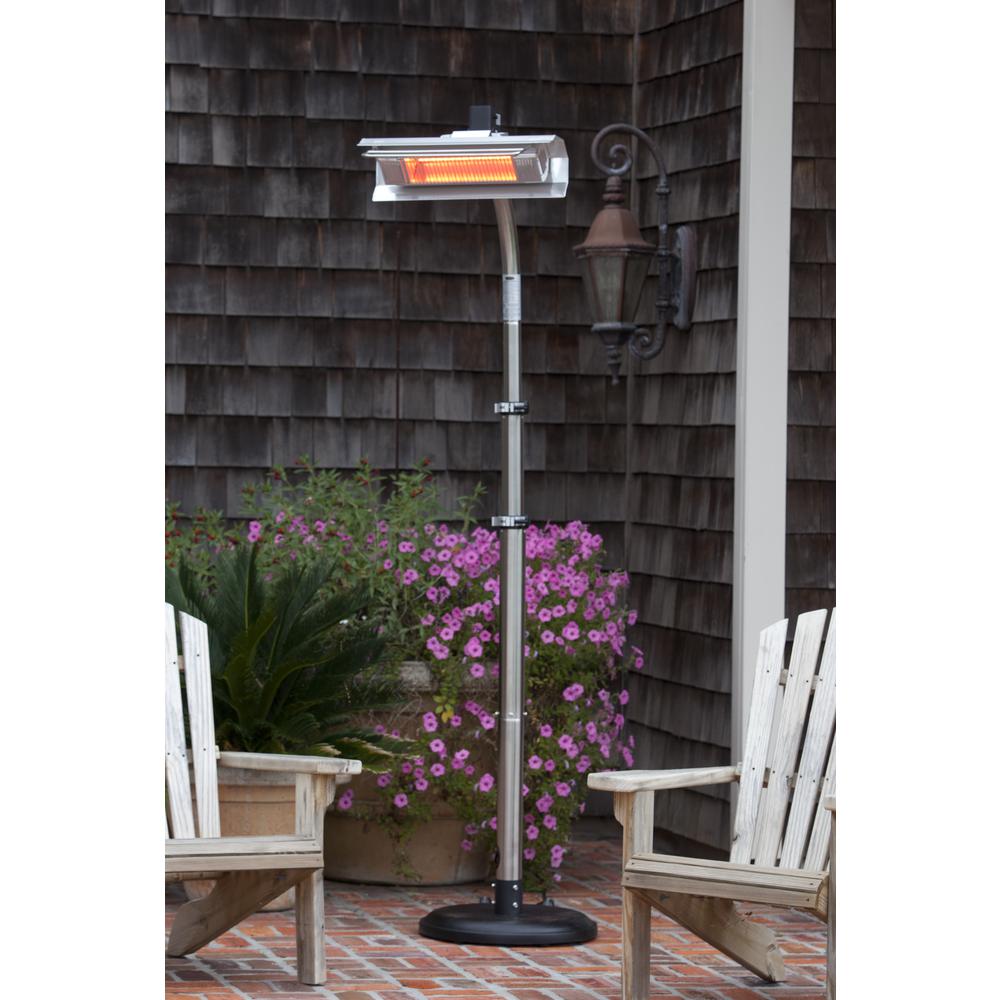 Stainless Steel Telescoping Offset Pole Mounted Infrared Patio Heater. Picture 8