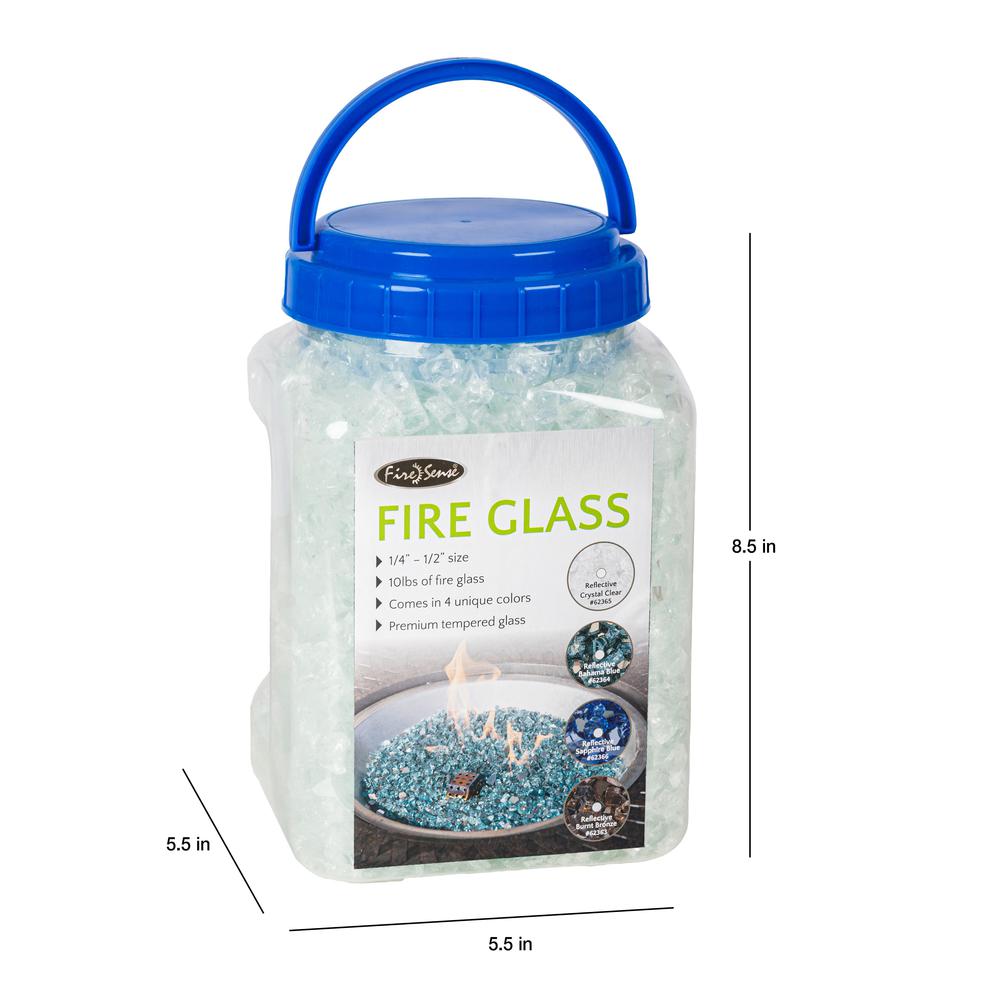 Sapphire Blue Reflective Fire Glass. Picture 6