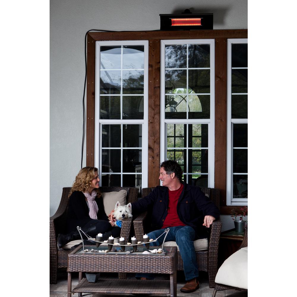 Black Steel Wall Mounted Infrared Patio Heater. Picture 9