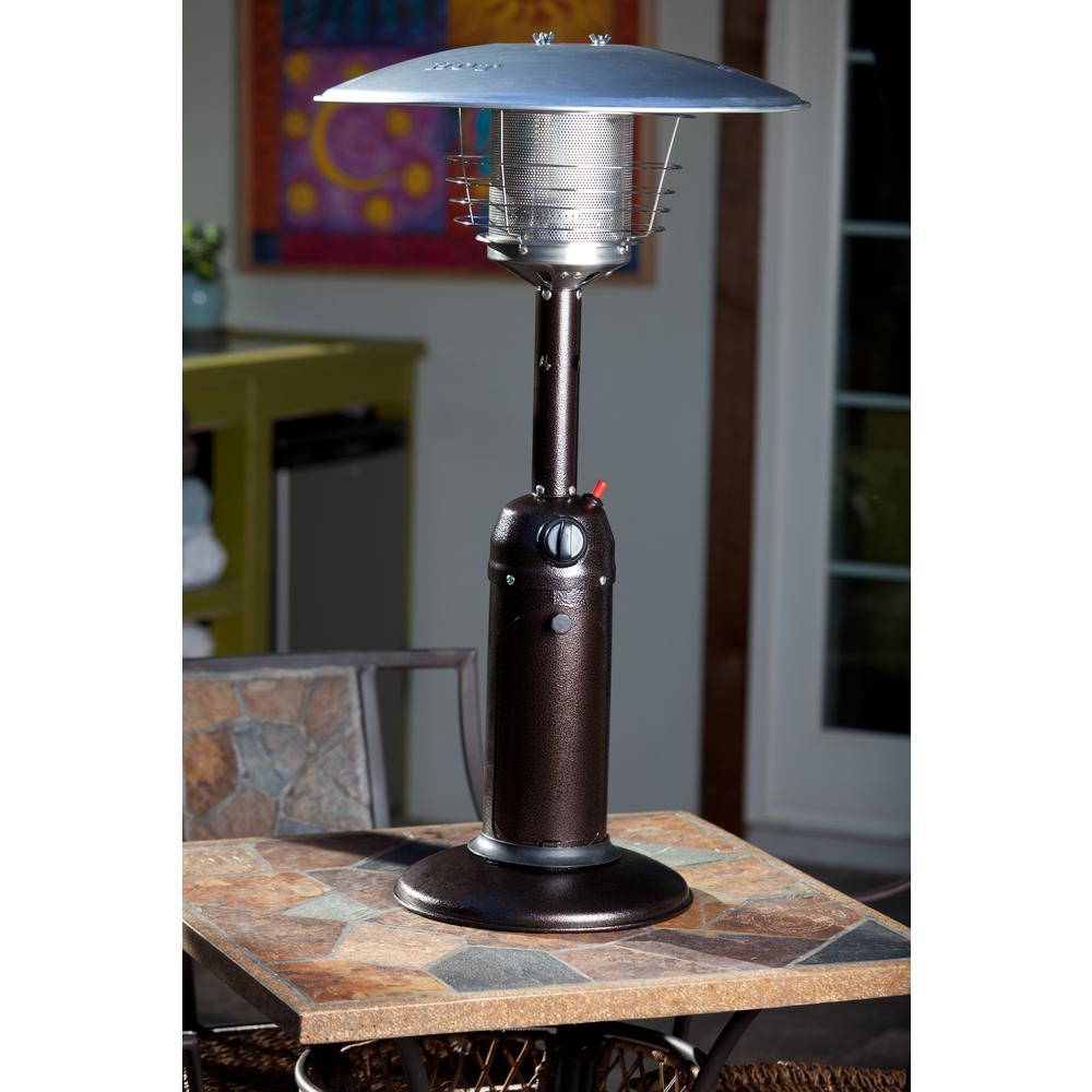 Hammered Bronze Finish Table Top Patio Heater. Picture 7