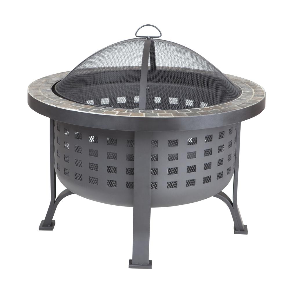 Alpina Round Slate Top Fire Pit. Picture 5