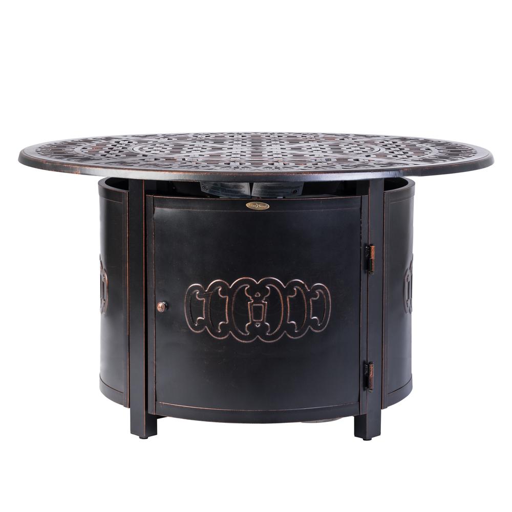 Dynasty Round Aluminum LPG Fire Pit. Picture 3