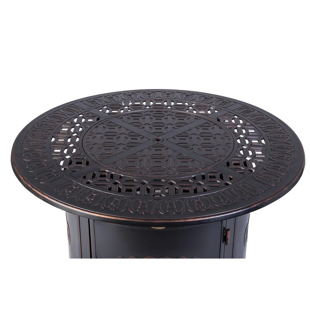 Dynasty Round Aluminum LPG Fire Pit. Picture 5