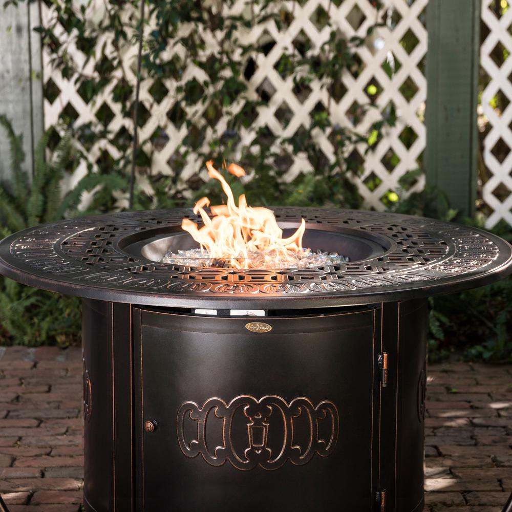 Dynasty Round Aluminum LPG Fire Pit. Picture 9