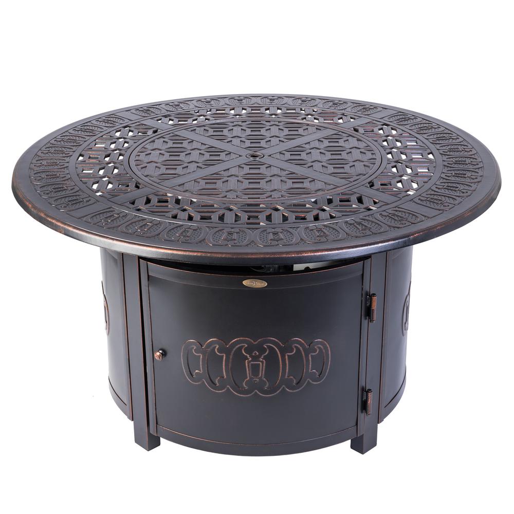 Dynasty Round Aluminum LPG Fire Pit. Picture 10
