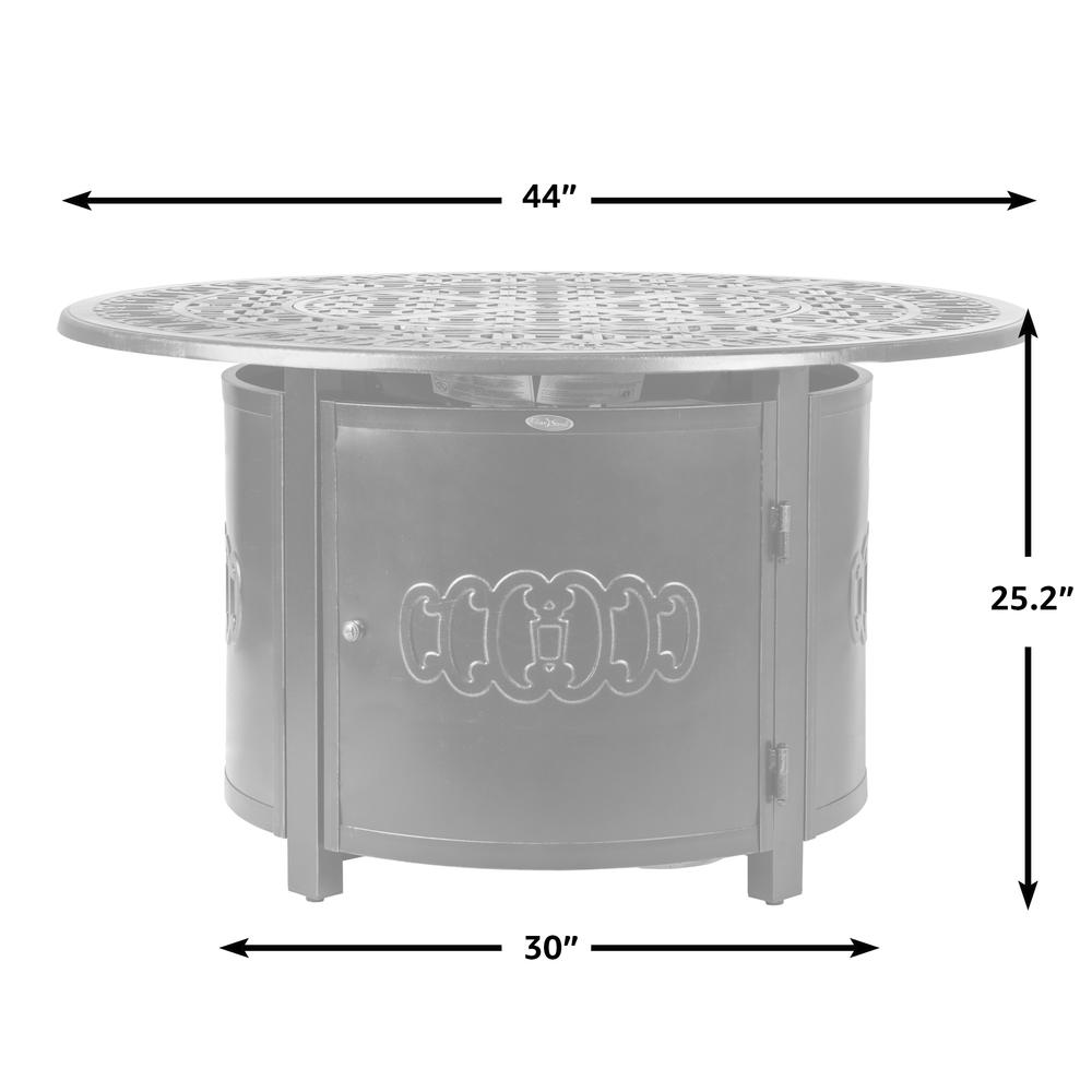 Dynasty Round Aluminum LPG Fire Pit. Picture 11