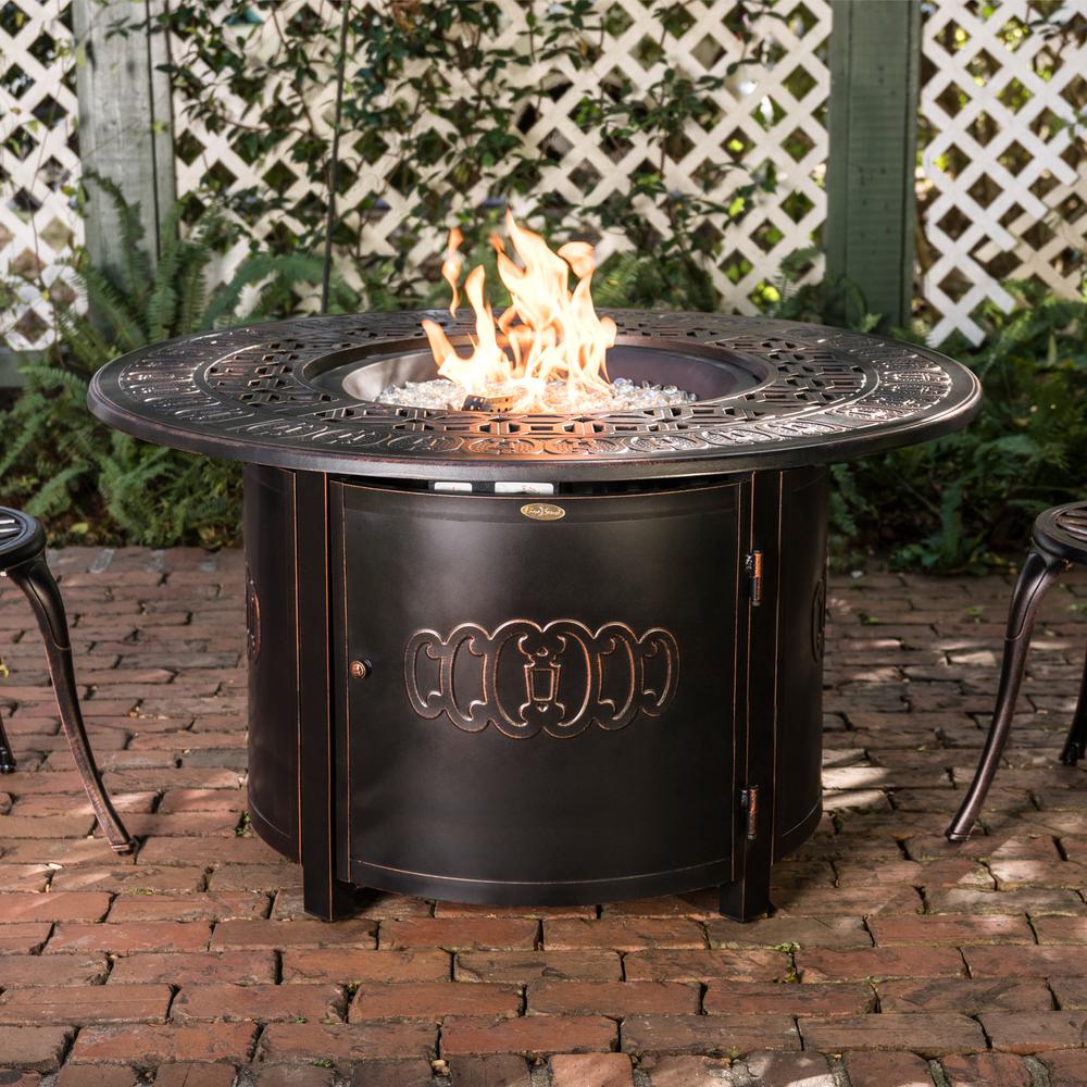 Dynasty Round Aluminum LPG Fire Pit. Picture 12