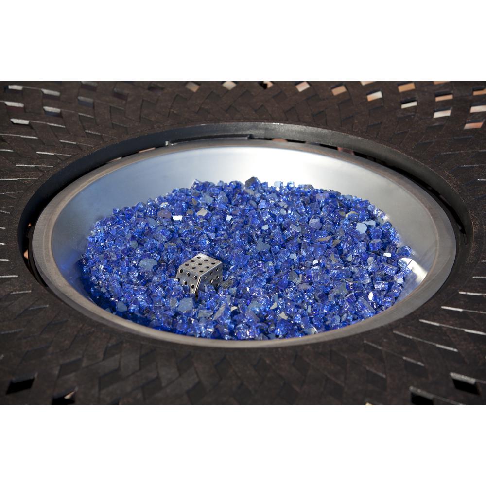 Sapphire Blue Reflective Fire Glass. Picture 3