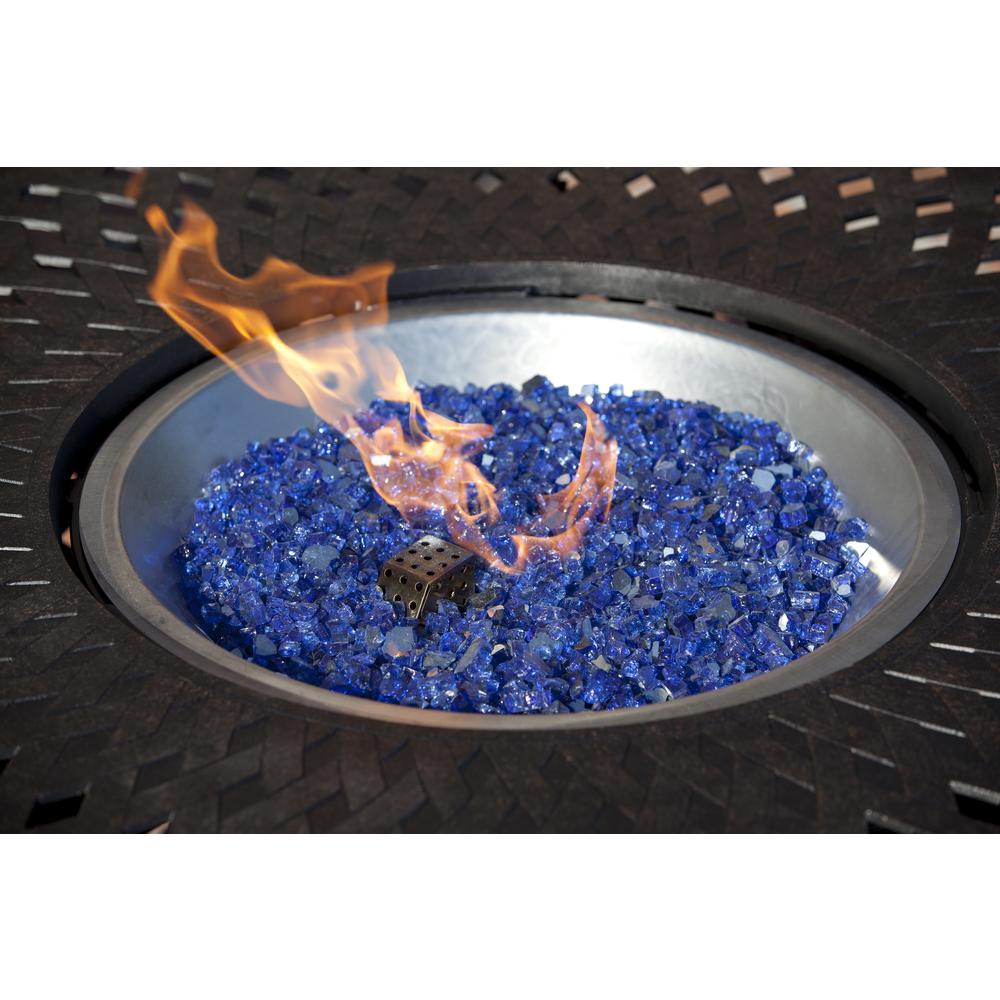 Sapphire Blue Reflective Fire Glass. Picture 5