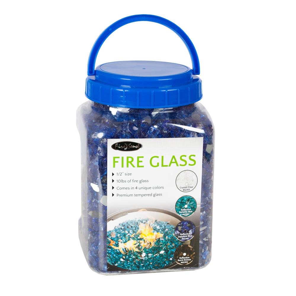 Sapphire Blue Reflective Fire Glass. Picture 2
