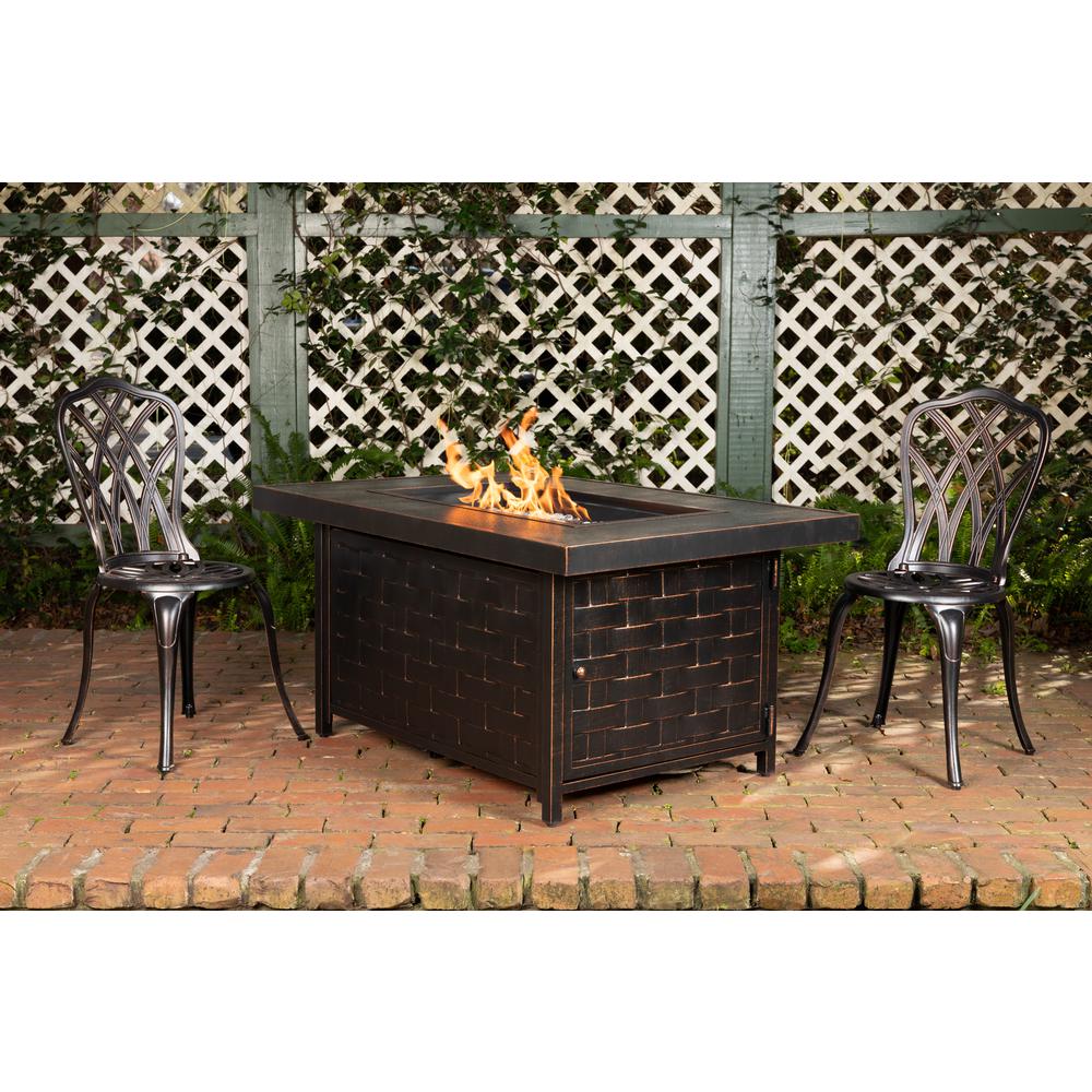 Armstrong Rectangular Aluminum LPG Fire Pit. Picture 11