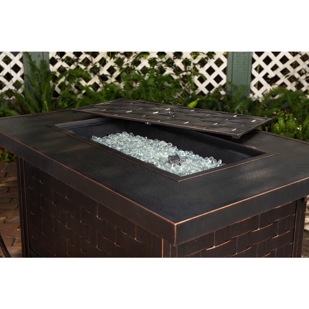 Armstrong Rectangular Aluminum LPG Fire Pit. Picture 8