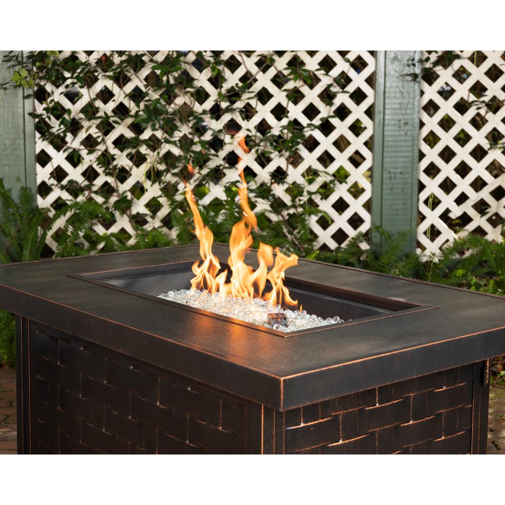 Armstrong Rectangular Aluminum LPG Fire Pit. Picture 9