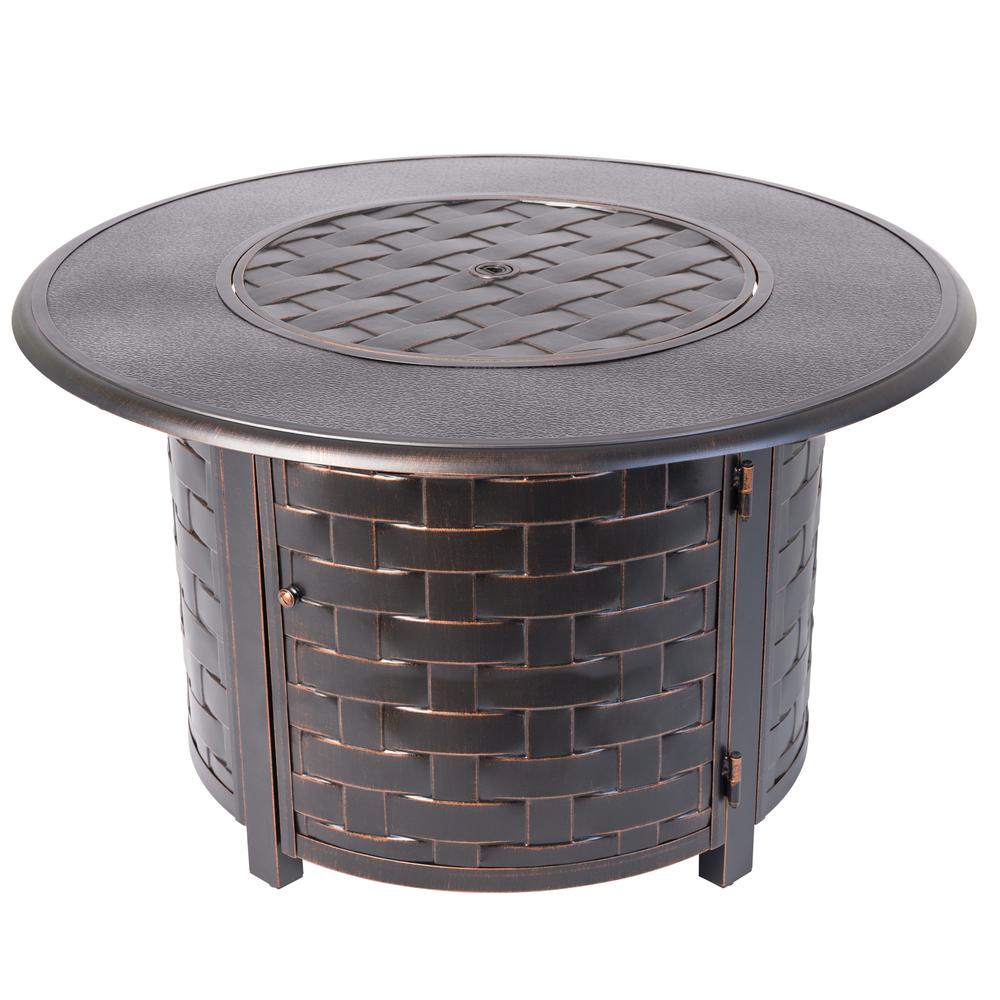Armstrong Round Aluminum LPG Fire Pit. Picture 1