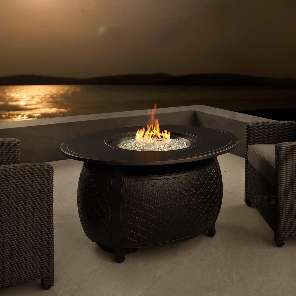 Taylor Oval Aluminum LPG/NG Fire Pit. Picture 4