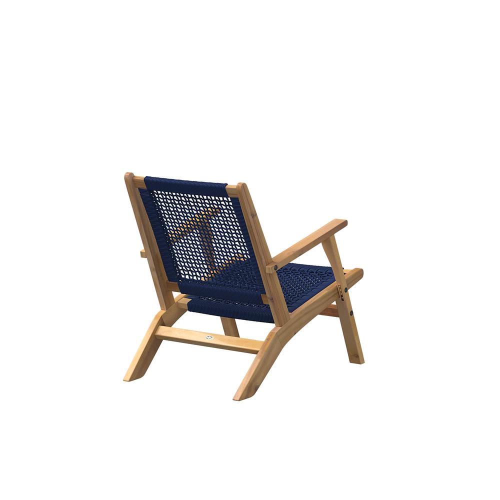 Vega Natural Stain Outdoor Chair in Navy Blue Cording. Picture 2
